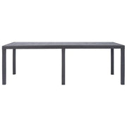 Tavolo da Giardino Marrone 220x90x72 cm Plastica Stile Rattan 45609