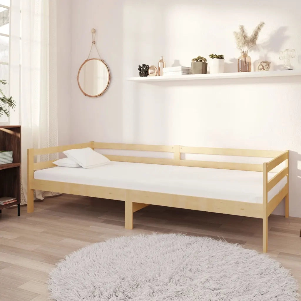 Divano Letto con Materasso 90x200 cm Legno Massello di Pino cod mxl 61931