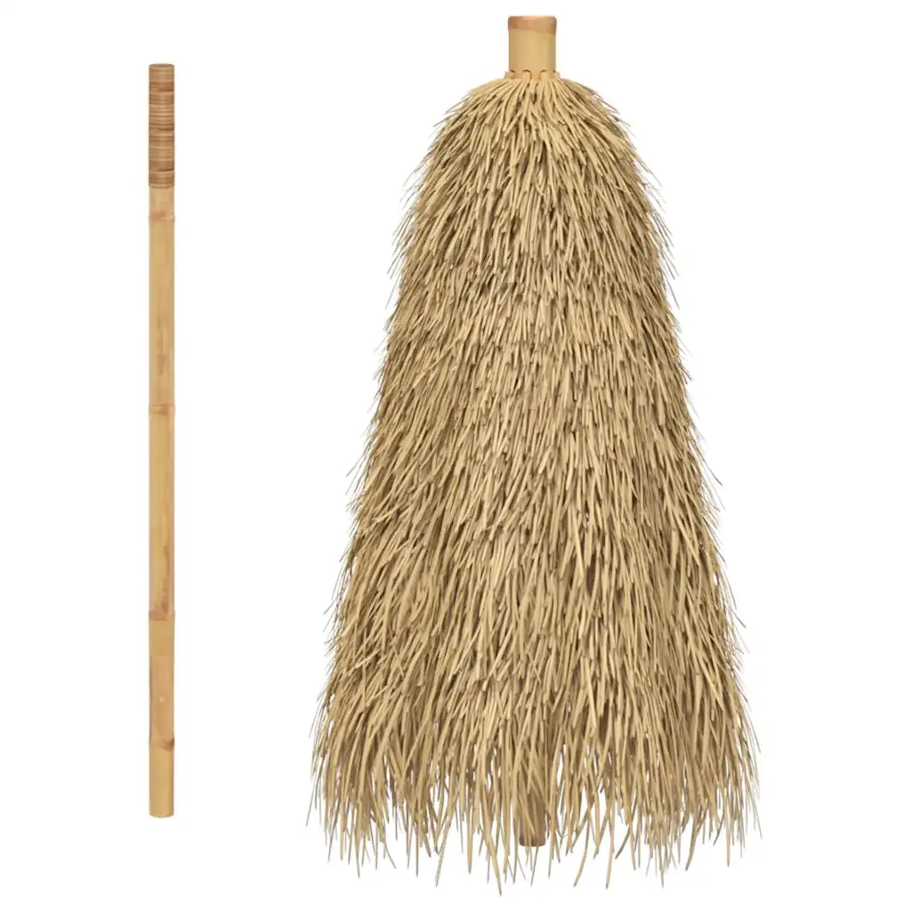 vidaXL Ombrello Tiki con Baldacchino a Foglia di Banana 240 cm Bambù