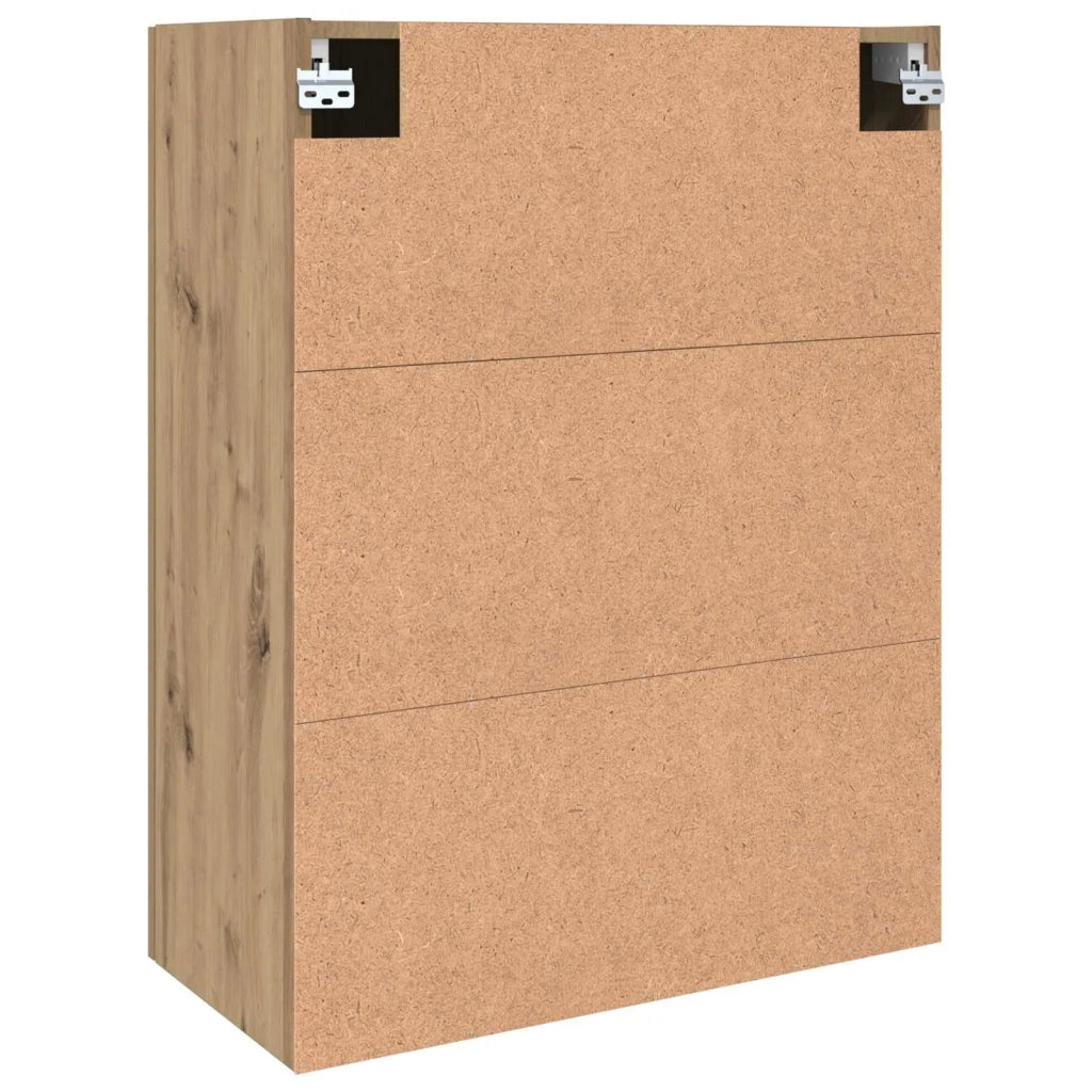 Armadietto a Muro | Mobiletto a muro 2 pz Rovere artigianale 69,5 x 34 x 90 cm