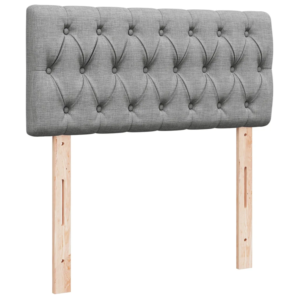Giroletto a Molle con Materasso Grigio Chiaro100x200 cm Tessuto