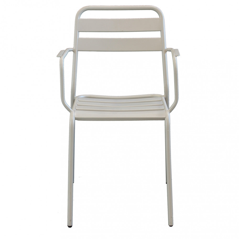 Sedia Bristol Impilabile 51x52x81 h cm in Acciaio Tortora