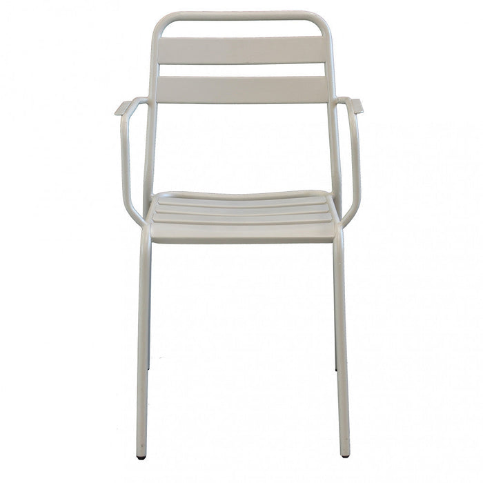 Sedia Bristol Impilabile 51x52x81 h cm in Acciaio Tortora