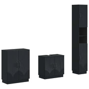 Set di armadietti da bagno in 3 pezzi HOORN Nero 3417469