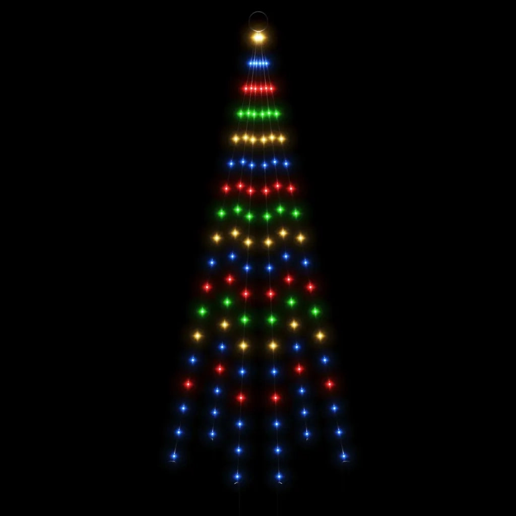 Albero di Natale Pennone Colorato 108 LED 180 cm cod mxl 40904