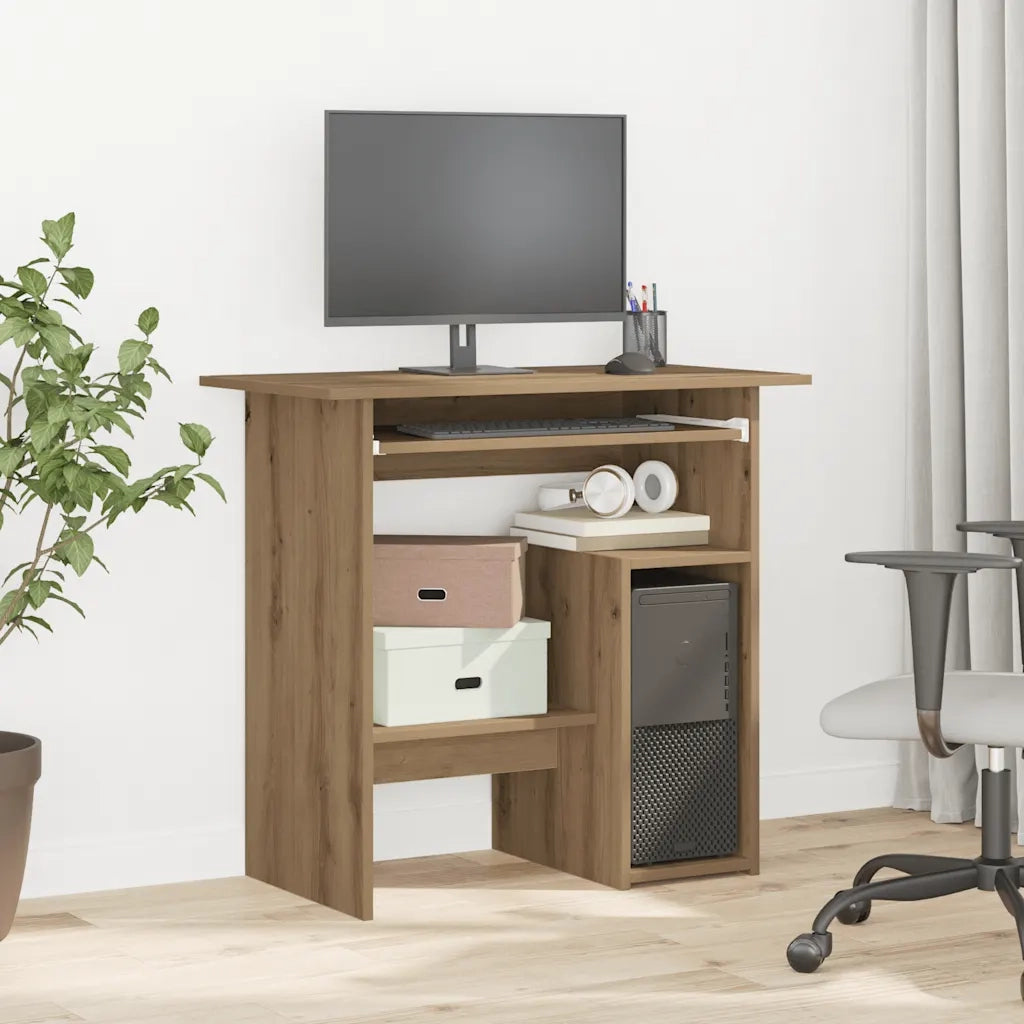 Scrivania Rovere Artigianale 80x45x74 cm in Legno Multistrato