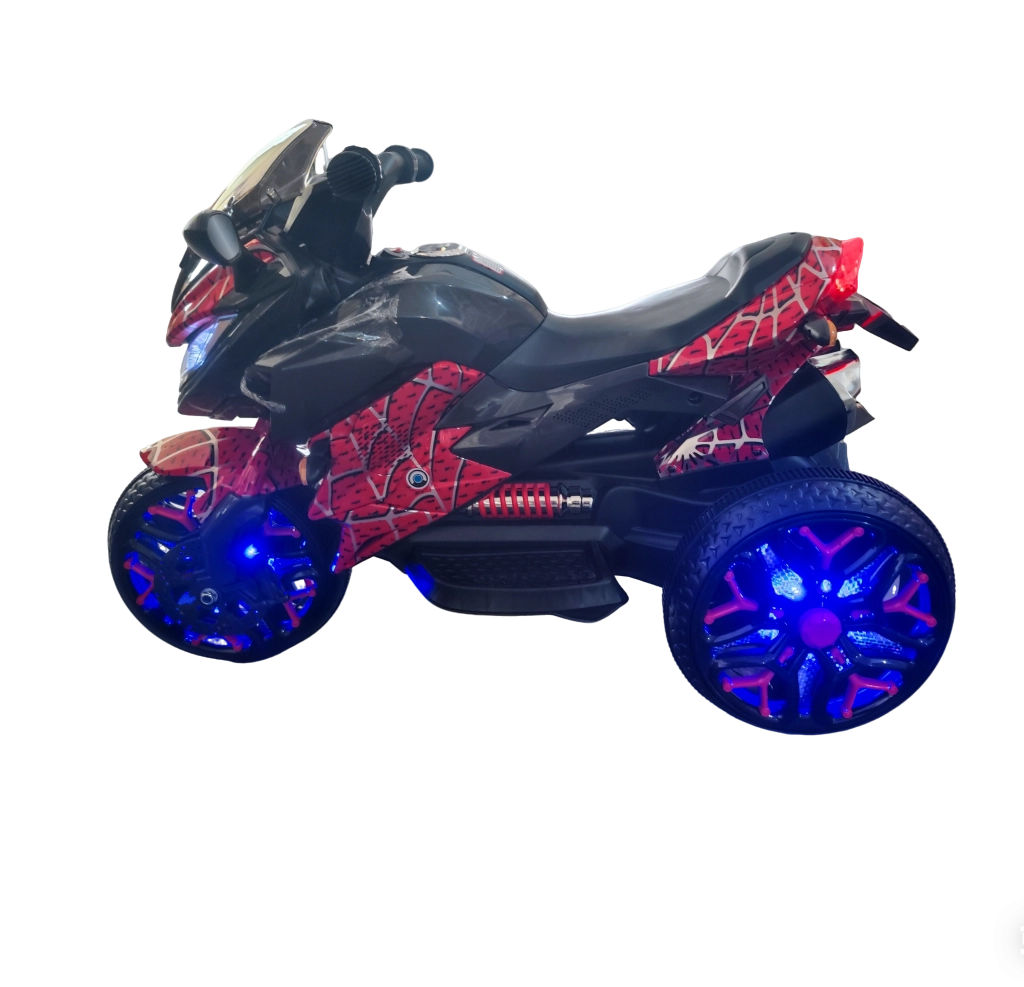 Motocicletta Elettrica per Bambini ¨C zephmum ¨C Verde con Luci e Van portaoggetti