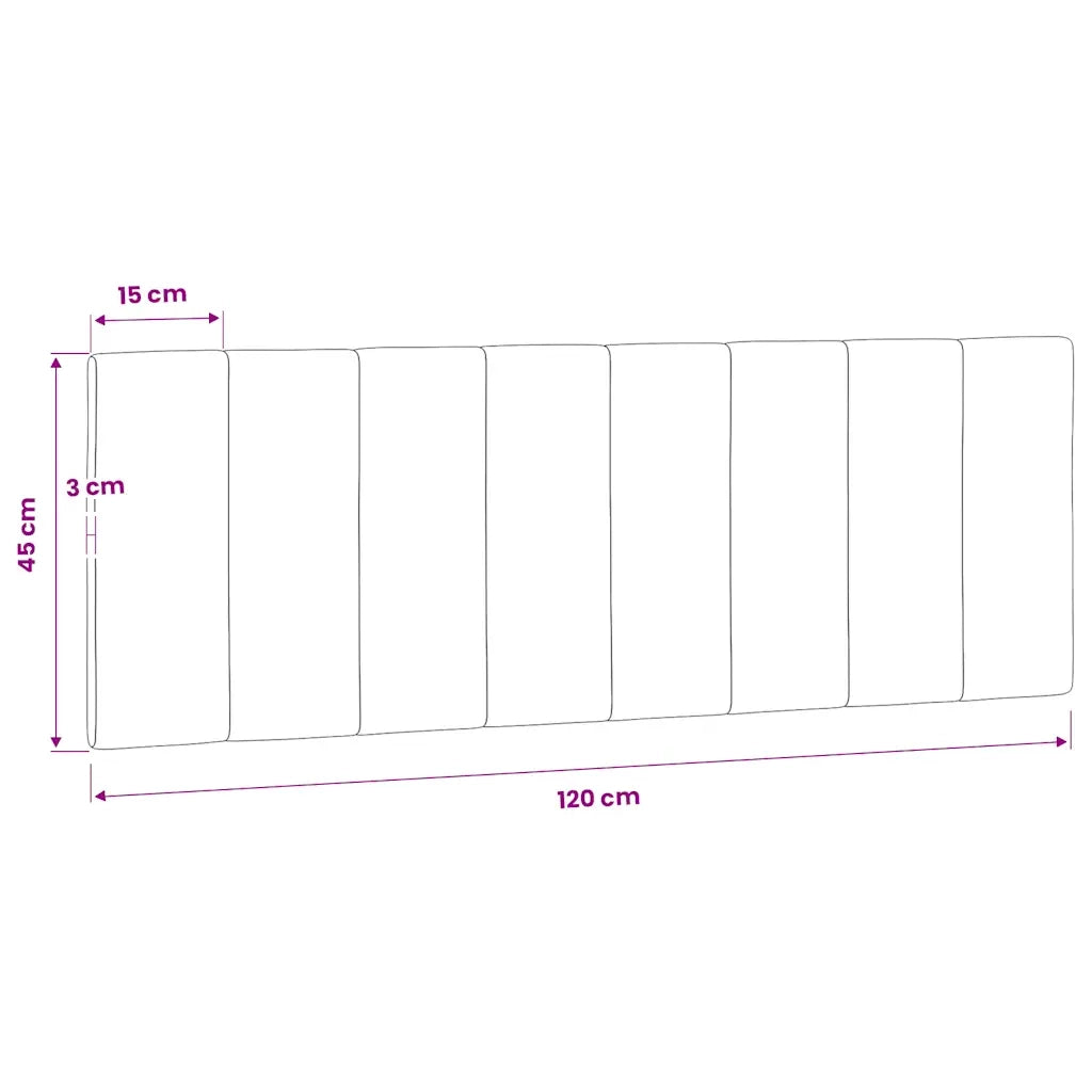 Cuscino Testiera Hanko Rosa 120 cm in Velluto CFW4114418