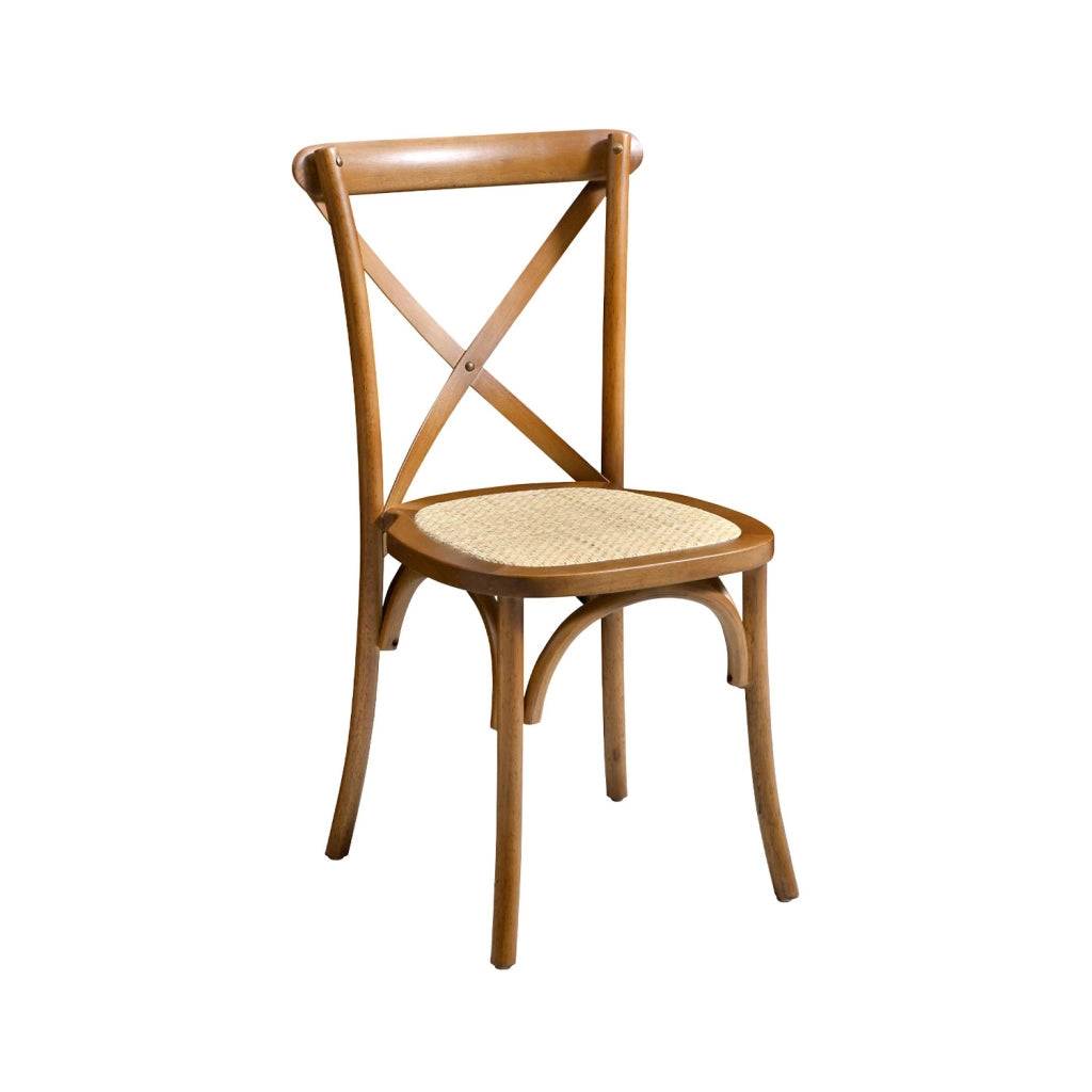Set 4 sedie da bistrot vintage in legno, noce