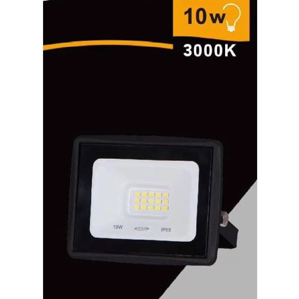 Trade Shop - Faretto Led Faro 10 Watt 900 Lm Ip65 Nero Luce Fredda Naturale Calda Ek02-10w-n -