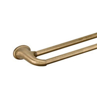 Porta salviette doppio 60 cm color ottone antico serie revival