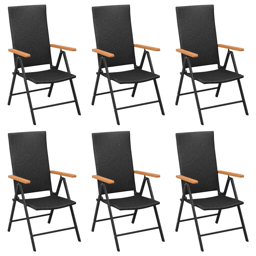 Set da pranzo/mobili da giardino in resina intrecciata nera e marrone da 7 pezzi 02_0014369