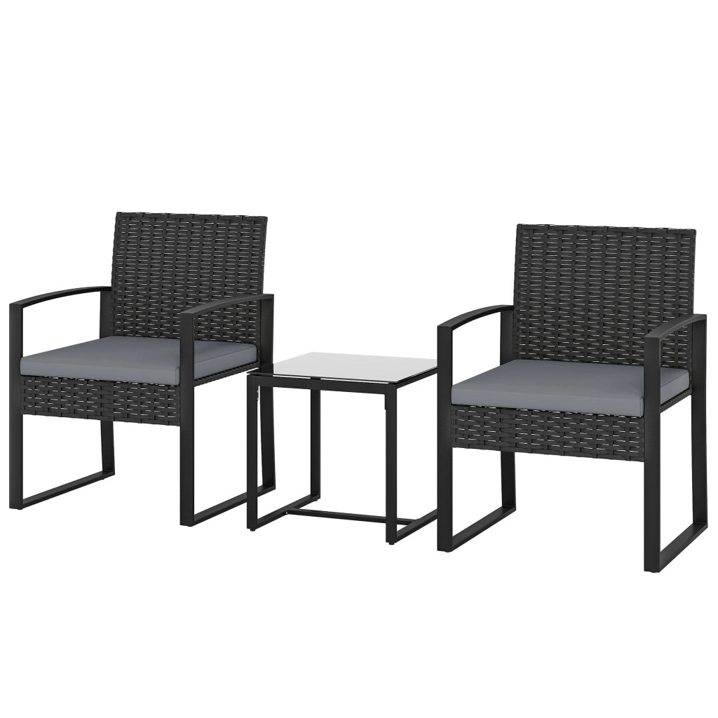 Set Giardino Rattan Sintetico ¨C Zephmum ¨C Grigio, Polipropilene, 6 Pezzi con Cuscini