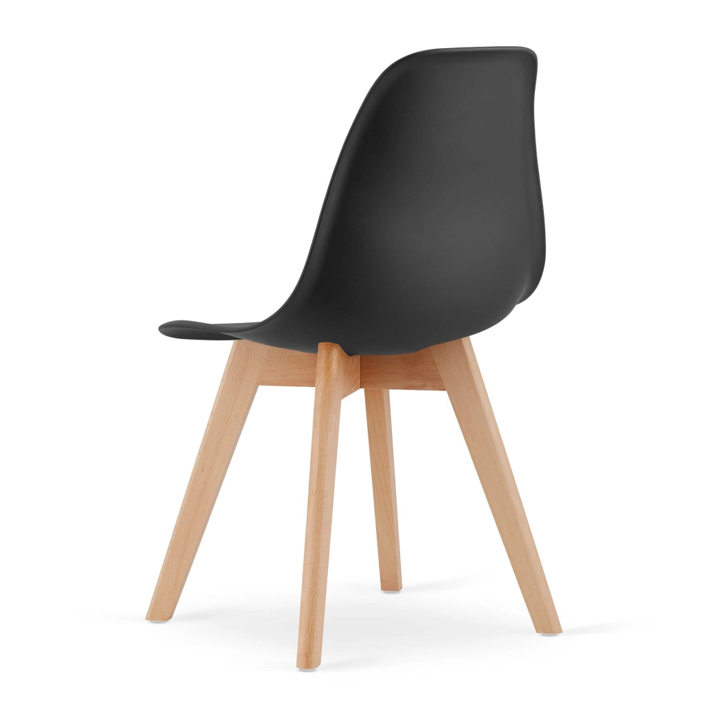 Sedia VALORA KITO - Sedie ergonomiche da pranzo/ufficio nere x 3