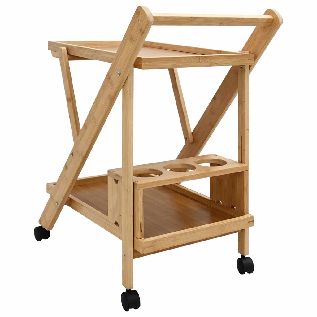 Carrello da Cucina con Ruote Marrone Chiaro 65 x 40,5 x 76,5 cm 42028291