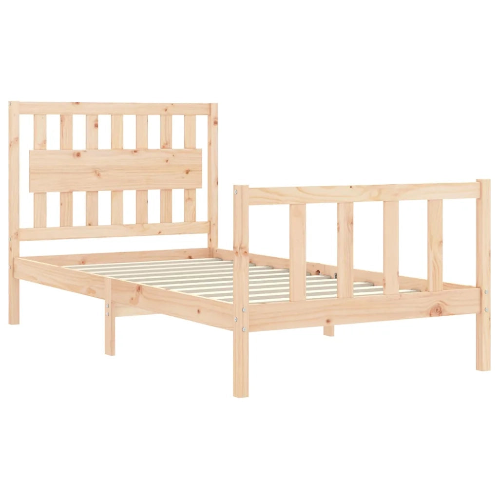 Giroletto senza Materasso-Struttura Letto 100x200 cm in Legno Massello di Pino 794600