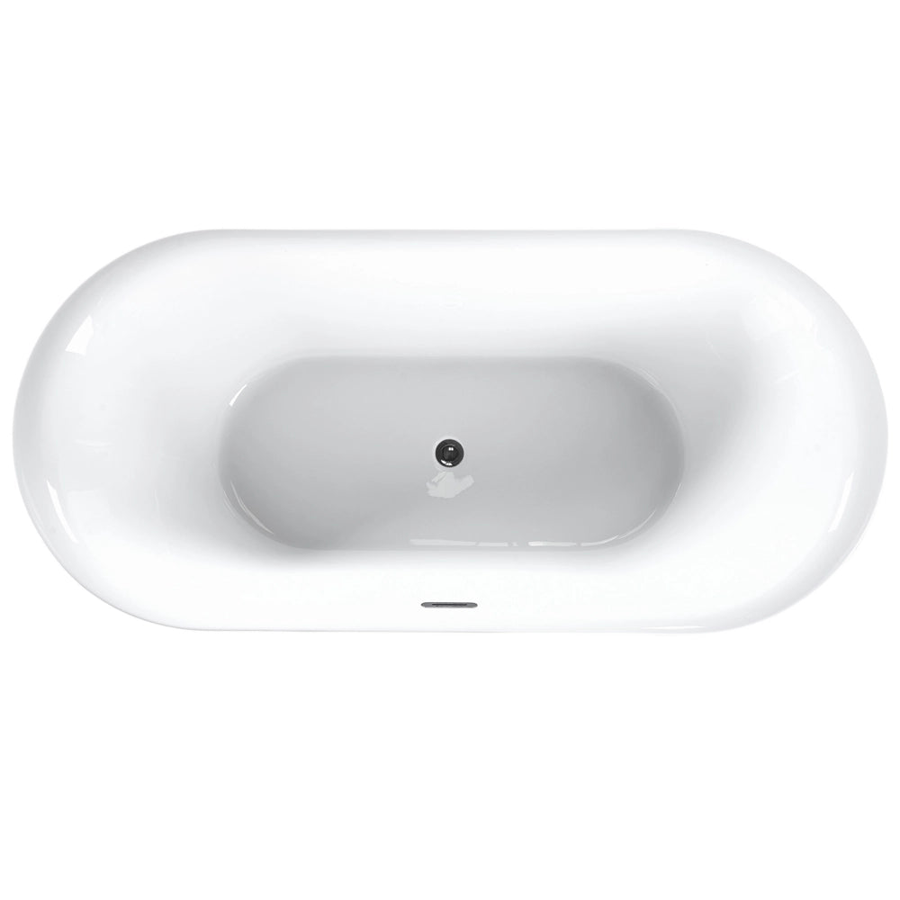Vasca da Bagno Freestanding Acrilico Sanitario Rosso Bordeaux 170 x 79 cm