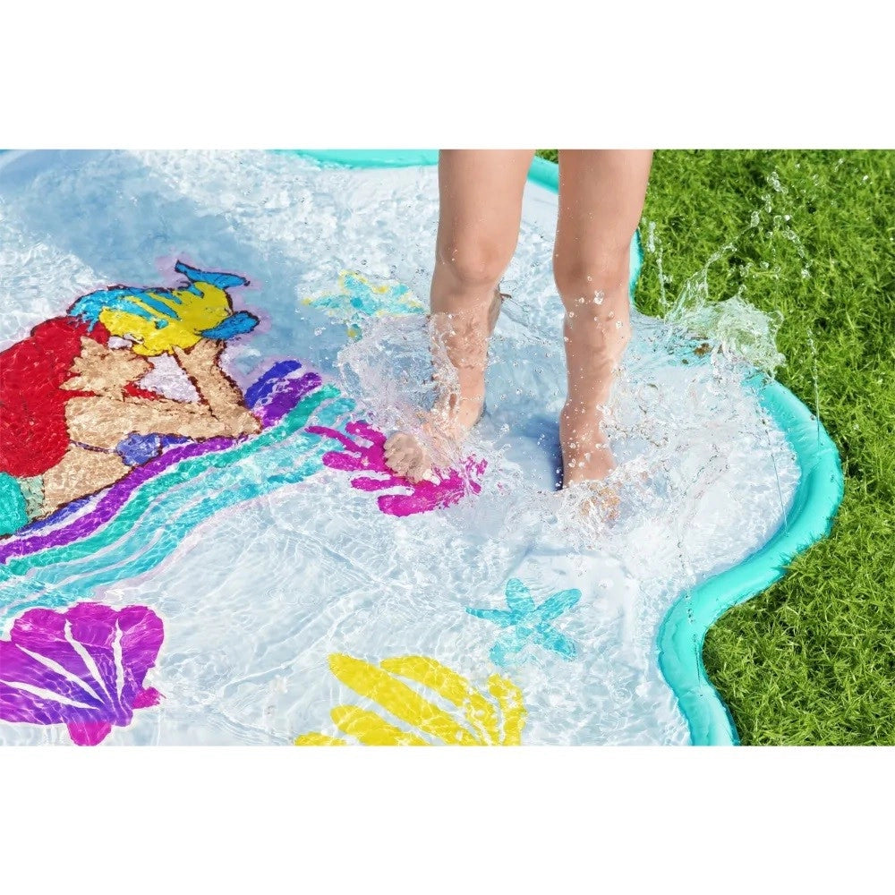 Trade Shop - Tappettino Spruzzi Acqua Sirenetta Splash Pad 163x145cm Per Bambini Estate 9101e -