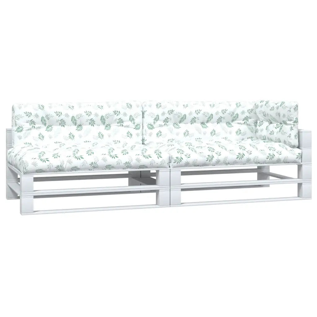 Cuscini per Pallet 5 pz | Cuscini per sedie con Motivo a Foglie in Tessuto