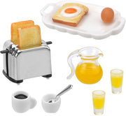 Collezione solida - Set di colazione per bambole 12 pezzi - Accessori cucina in miniatura - Hars duraturo - Decorazione funzionale - Materiali di alta qualità - Giocare senza preoccupazioni - Accessori in miniatura