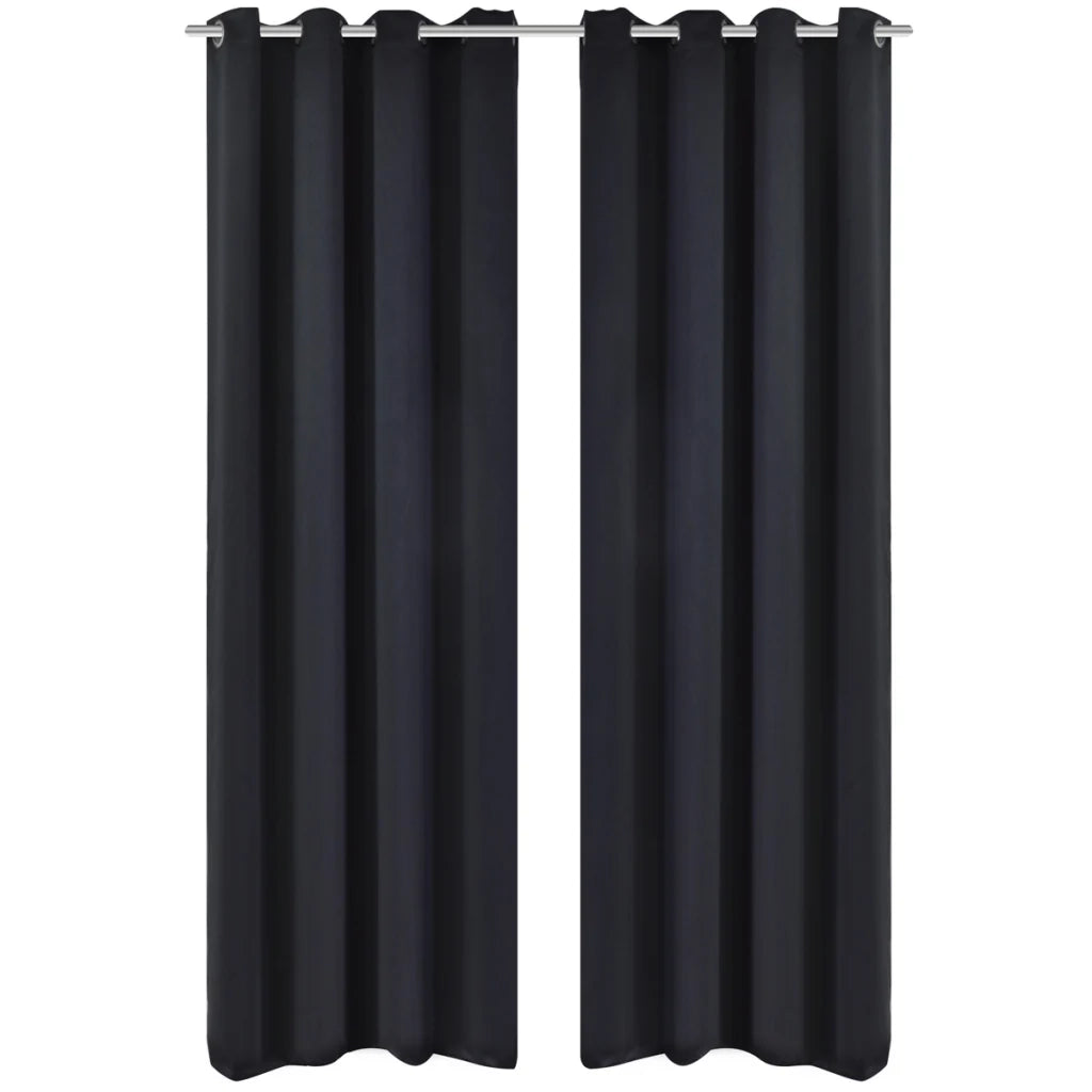 Set di 2 tende oscuranti con occhielli in metallo 135x245cm decorazione per finestra 4002022