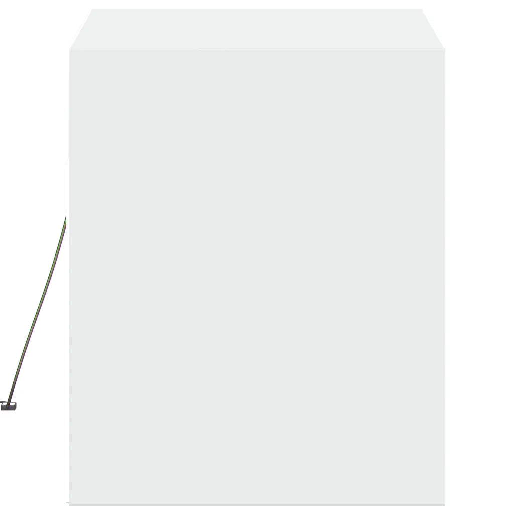 vidaXL Mobile TV a Parete con Luci LED Bianco 80x31x35 cm