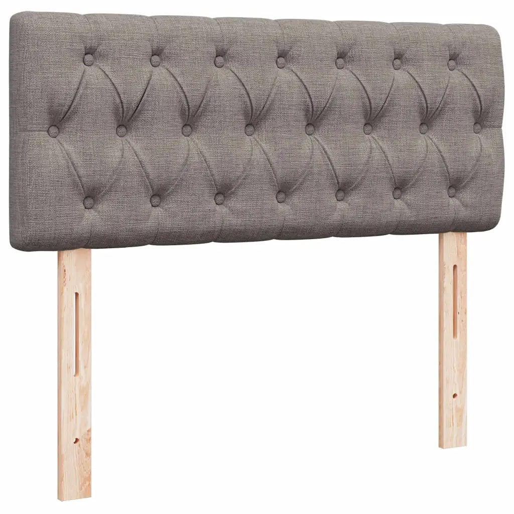 Struttura Letto Pouf con Materasso Tortora 120x190 cm Tessuto 3311529