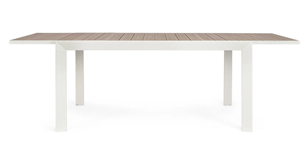 Tavolo Allungabile da Esterno 160-240x100x75h cm in Alluminio e Polywood Belmar Vapor
