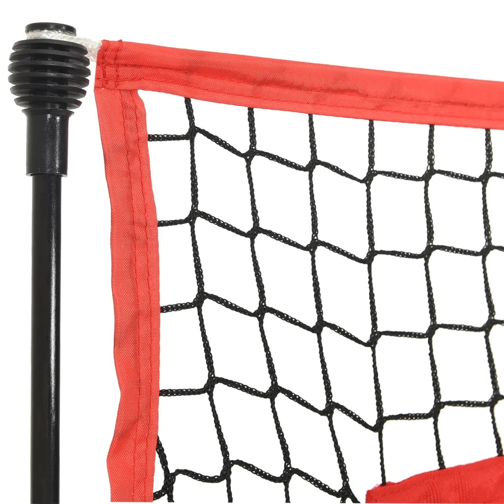 Rete Baseball Portatile Nera e Rossa 183x105x183 cm Poliestere CFW3563826