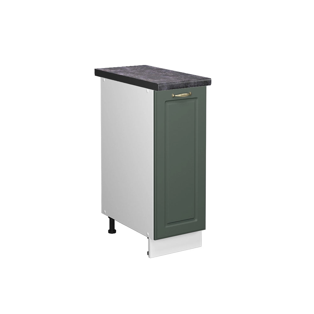 Armadio cucina dispensa alto Fame-Line Verde-oro rustico/Bianco 30 cm, PL Antracite Vicco