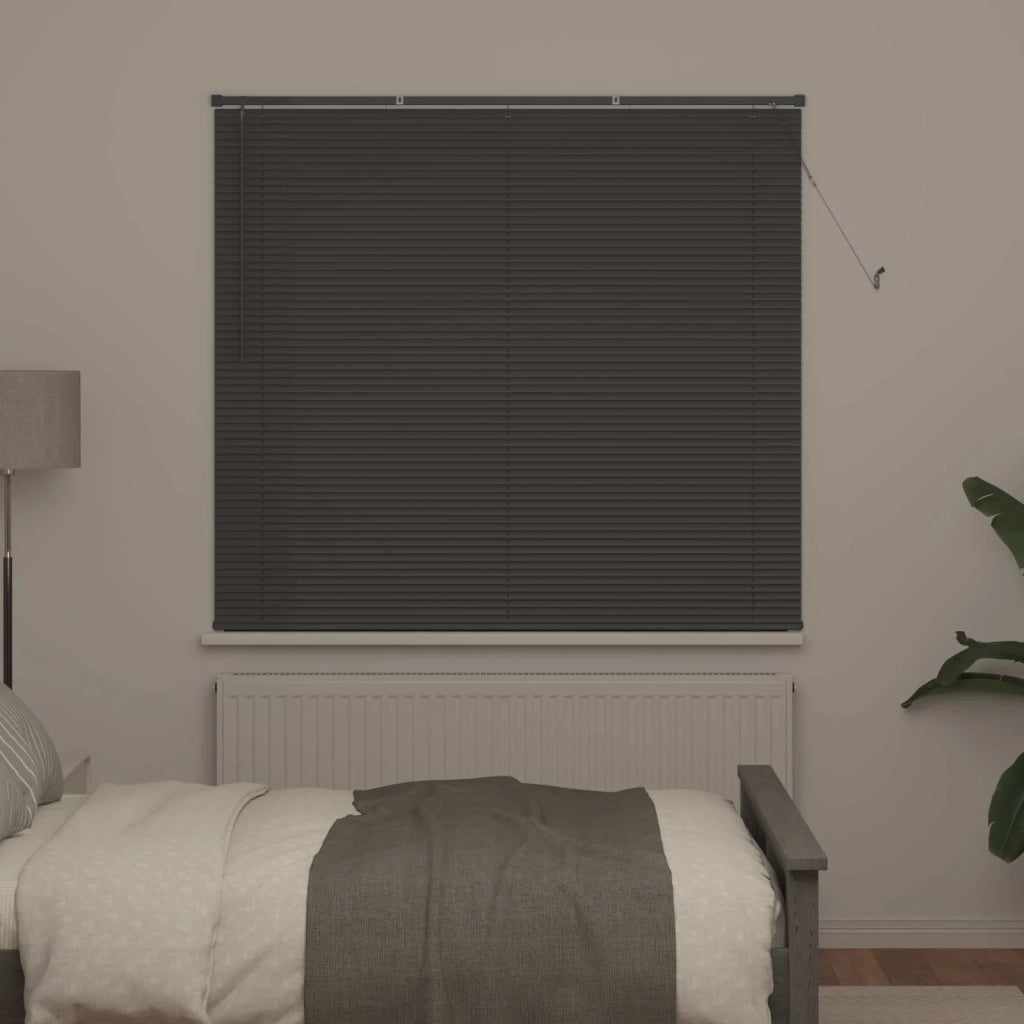 Tenda Veneziana | Tenda a lamelle Grigio Argento 150 x 130 cm 25 mm PVC