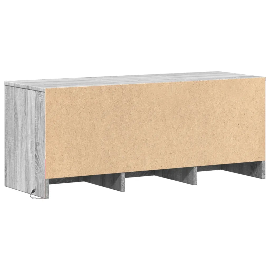 Mobile Porta TV con LED Grigio Sonoma 97x34x40 cm in Truciolato