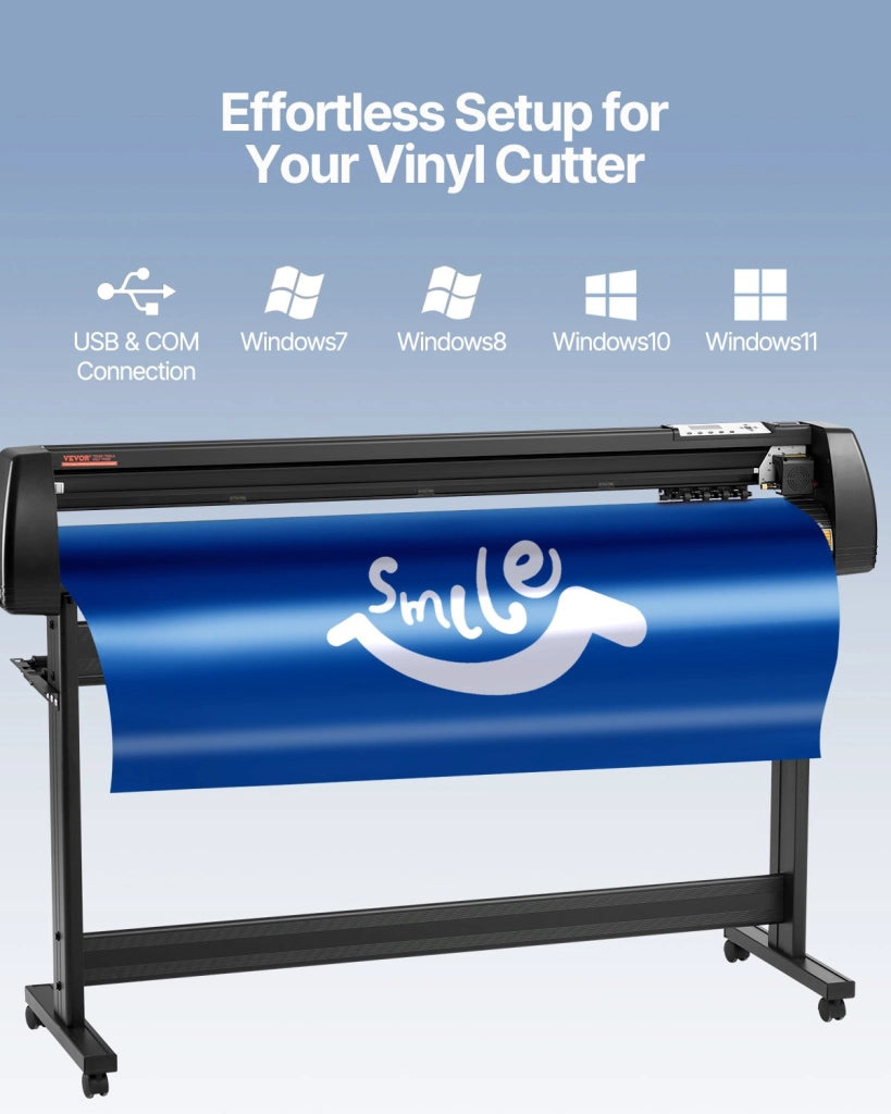 Plotter da Taglio in Vinile 1350 mm con Software Signmaster e Supporto da Pavimento Regolabile per Fai da Te