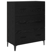Credenza | Madia | Buffet da pranzo | Armadio da pranzo con cassetto Rovere Nero 69,5 x 34 x 90 cm