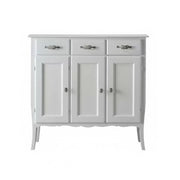 Madia credenza shabby chic 3 ante 3 legno bianco l.105 p.42 h.101 - Mobili 2G