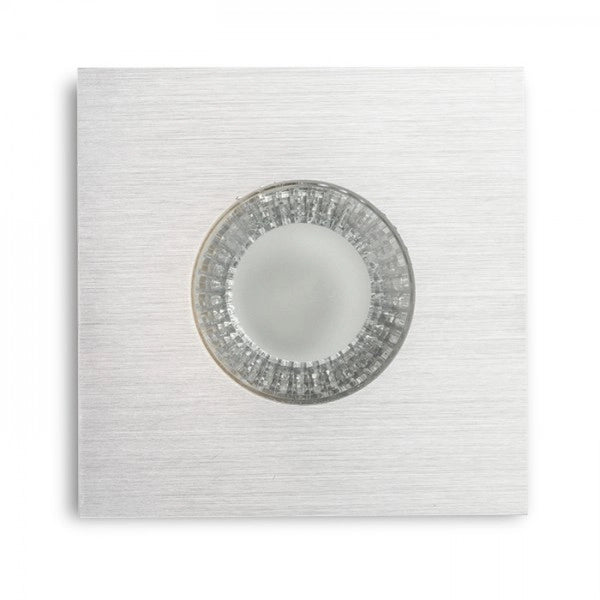 Faretto da incasso ASTOR SQ alluminio pettinato 230V GU10 50W IP65