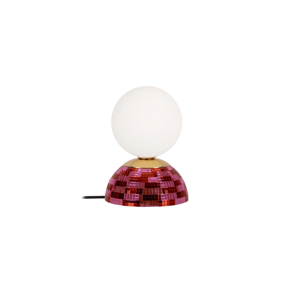 Lampada da tavolo retro GLITZER 1xG9 vetro rosa Lucide