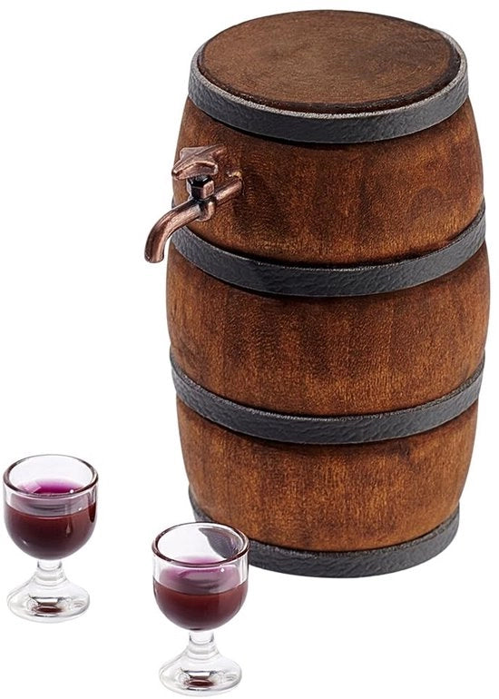 Vaso da Vino Miniaturo - Bicchieri da Vino (2 pezzi) - Accessori Bar - Dimensioni: 50x42x33mm