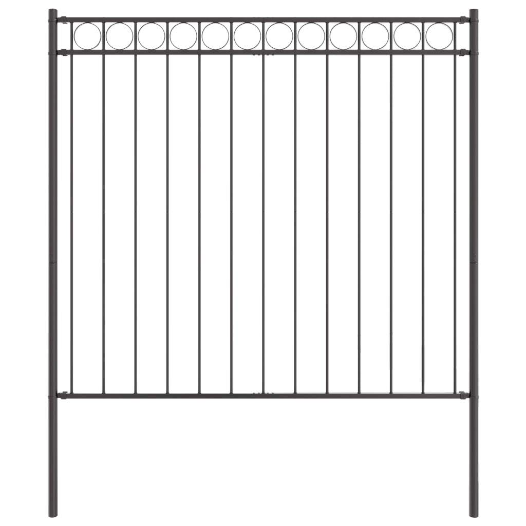 Recinzione da Giardino  Grigia 1,7x1,2 m in Acciaio