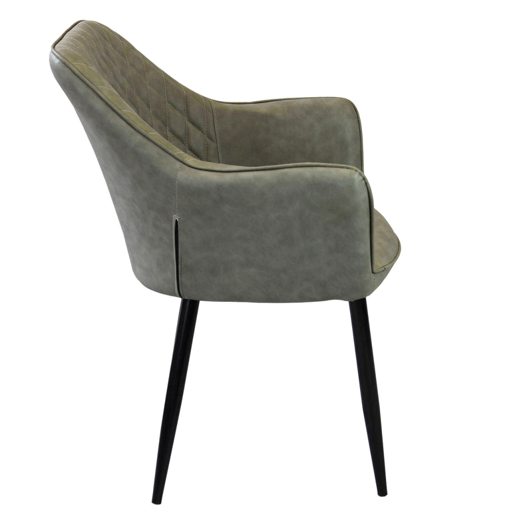 Poltrona per Sala da Pranzo in Ecopelle Metallo cm 48x62x83 - ROBIN