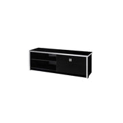 Mobile TV LYON – Design nero lucido e metallo – L150 x H51 x P42 cm
