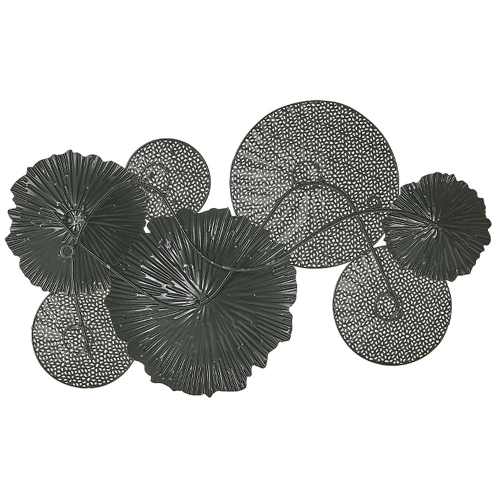 Decorazione da parete Cerchi in metallo Nero e argento arte da parete in stile moderno