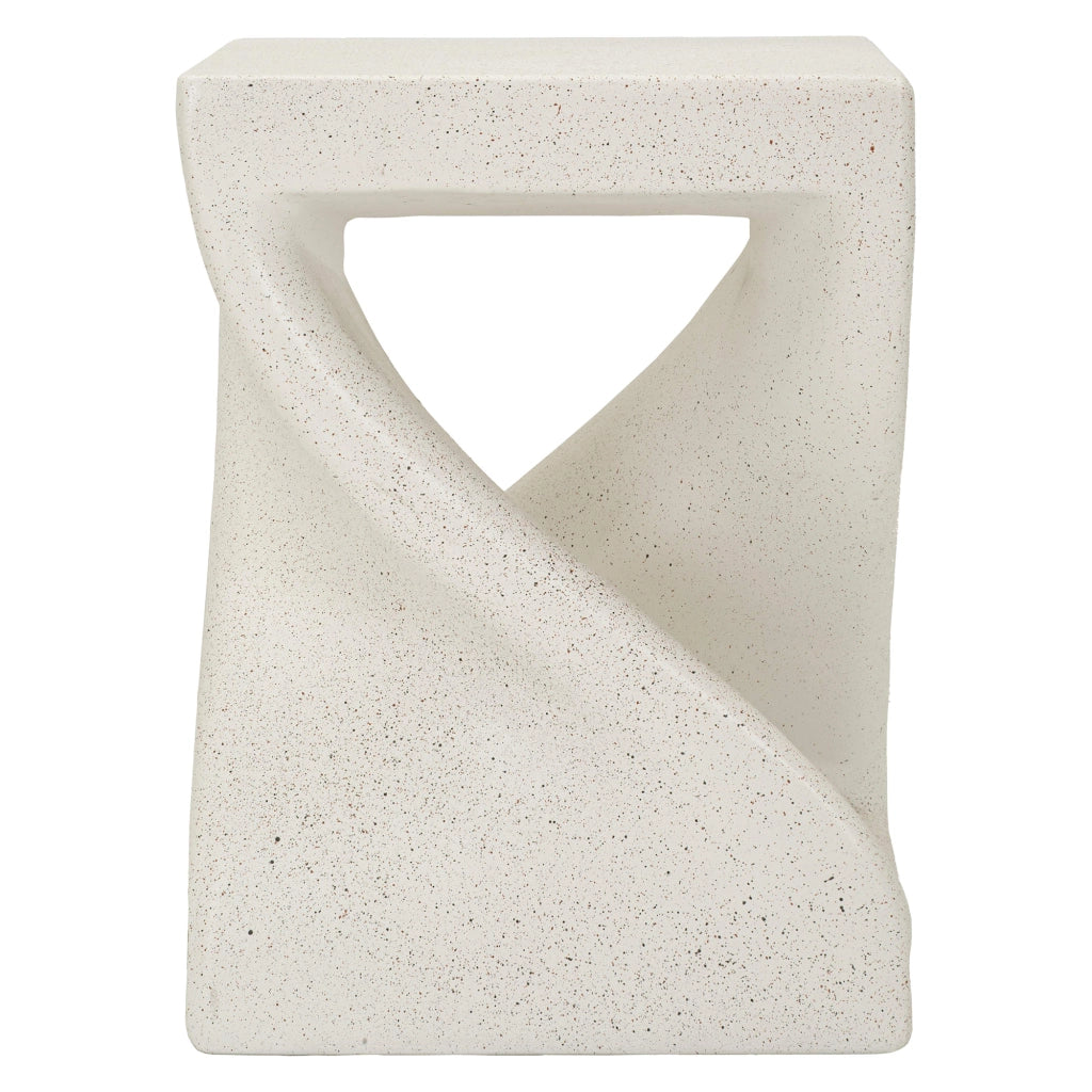 Gale, Tavolino da Salotto Adatto per Indoor/outdoor, 42x53x42h cm Bianco Marmo