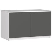 Sopralzo per armadio AKORD S90 Bianco 90 cm 2 ante inserto frontale Grigio Grafite 90x51x55 cm