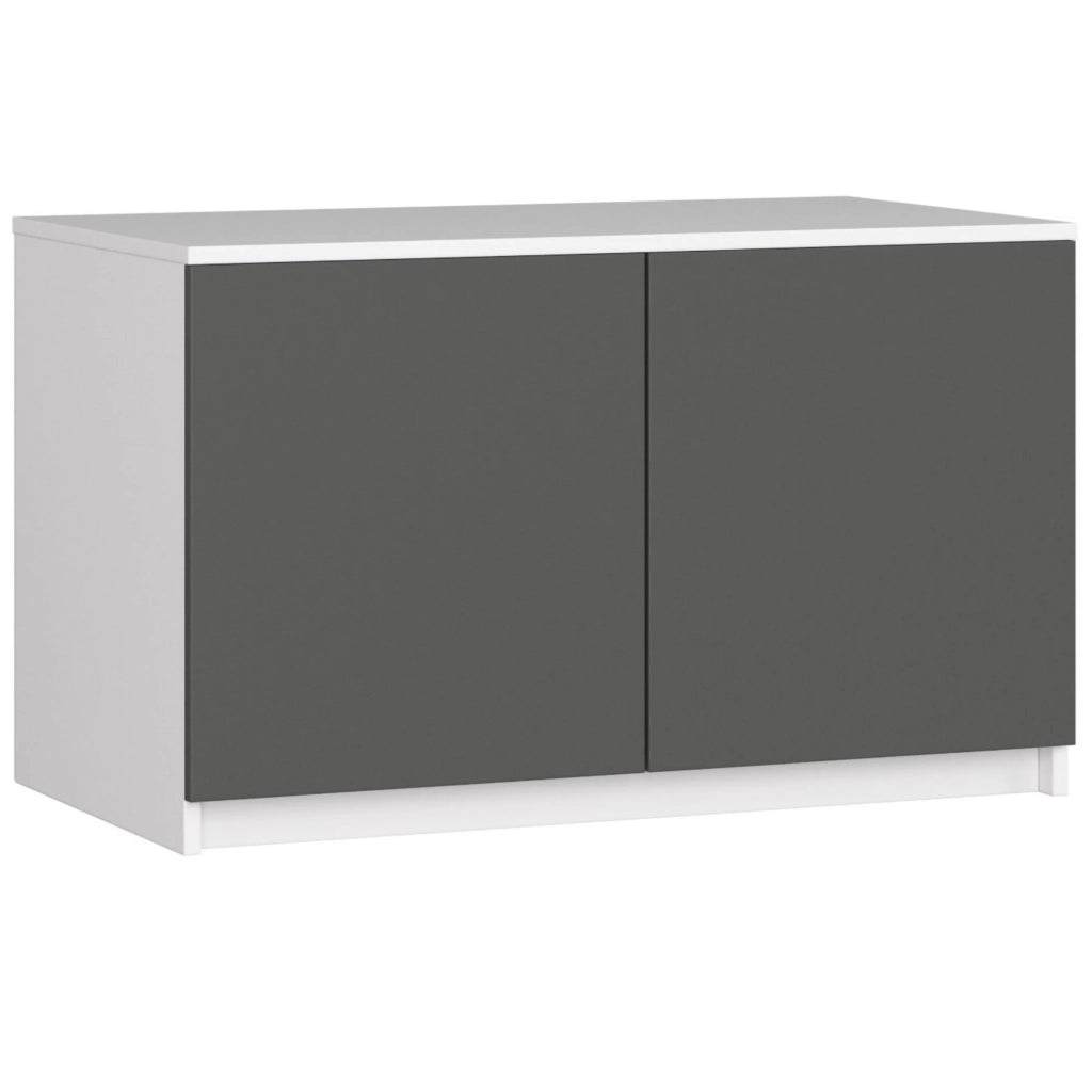 Sopralzo per armadio AKORD S90 Bianco 90 cm 2 ante inserto frontale Grigio Grafite 90x51x55 cm