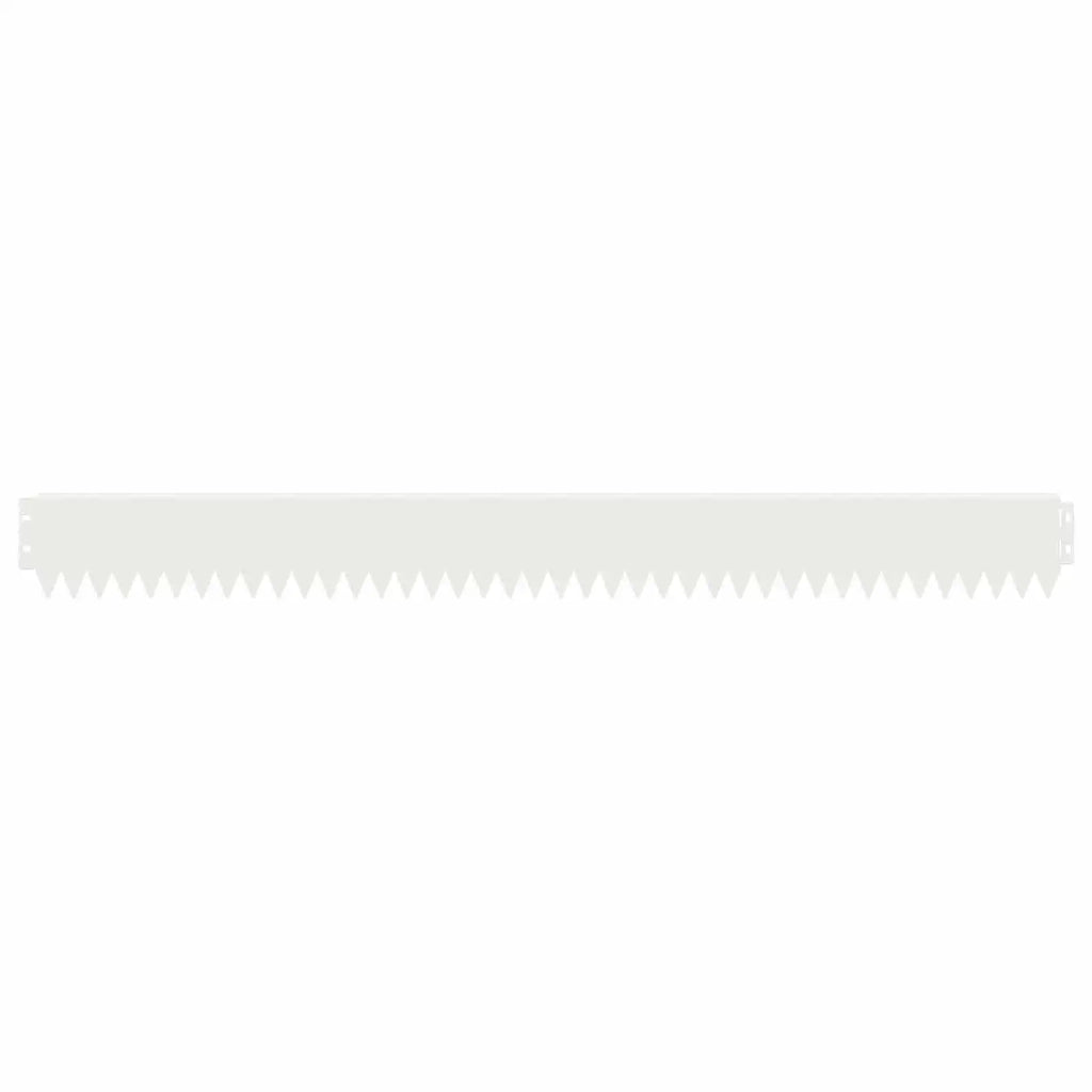Bordura per Prato 20 pcs 103 x 10 cm Acciaio Bianco 8008327