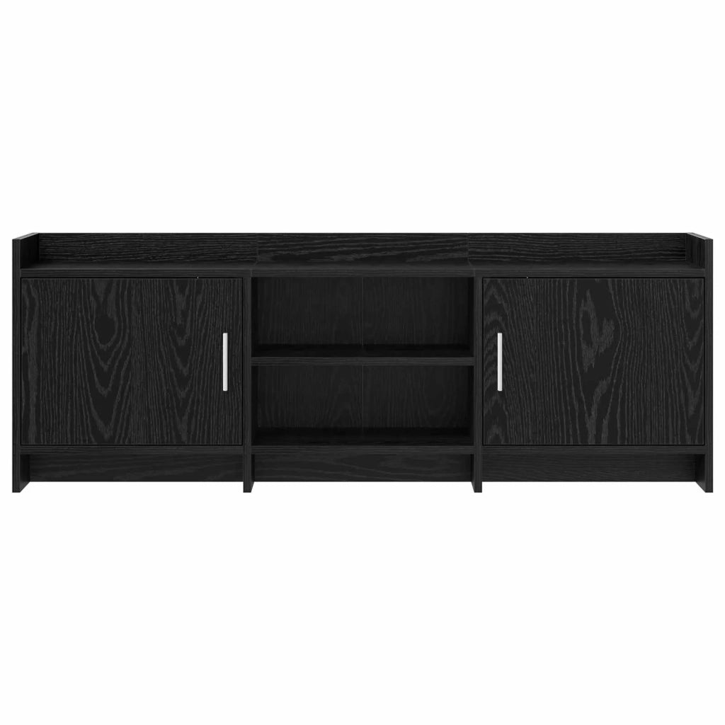 Mobile TV 130 x 33 x 47 cm Rovere Nero Legno ingegnerizzato 8011172