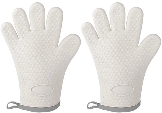 Manopole da cucina a prova di calore - Silicone - Antiscivolo - Doppia pelle - Protezione contro alte temperature - Per grigliare e cuocere - Manopole da forno