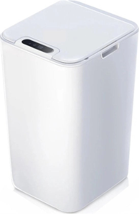 Recipiente di Rifiuti Automatico con Sensore - Impermeabile - 8,5L - 19,7x17,5x31cm - Bianco