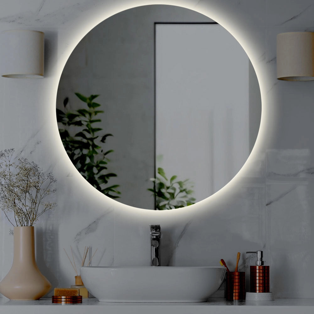 Specchio da bagno rotondo retroilluminato tondo d. 90 LUNA Made in Italy